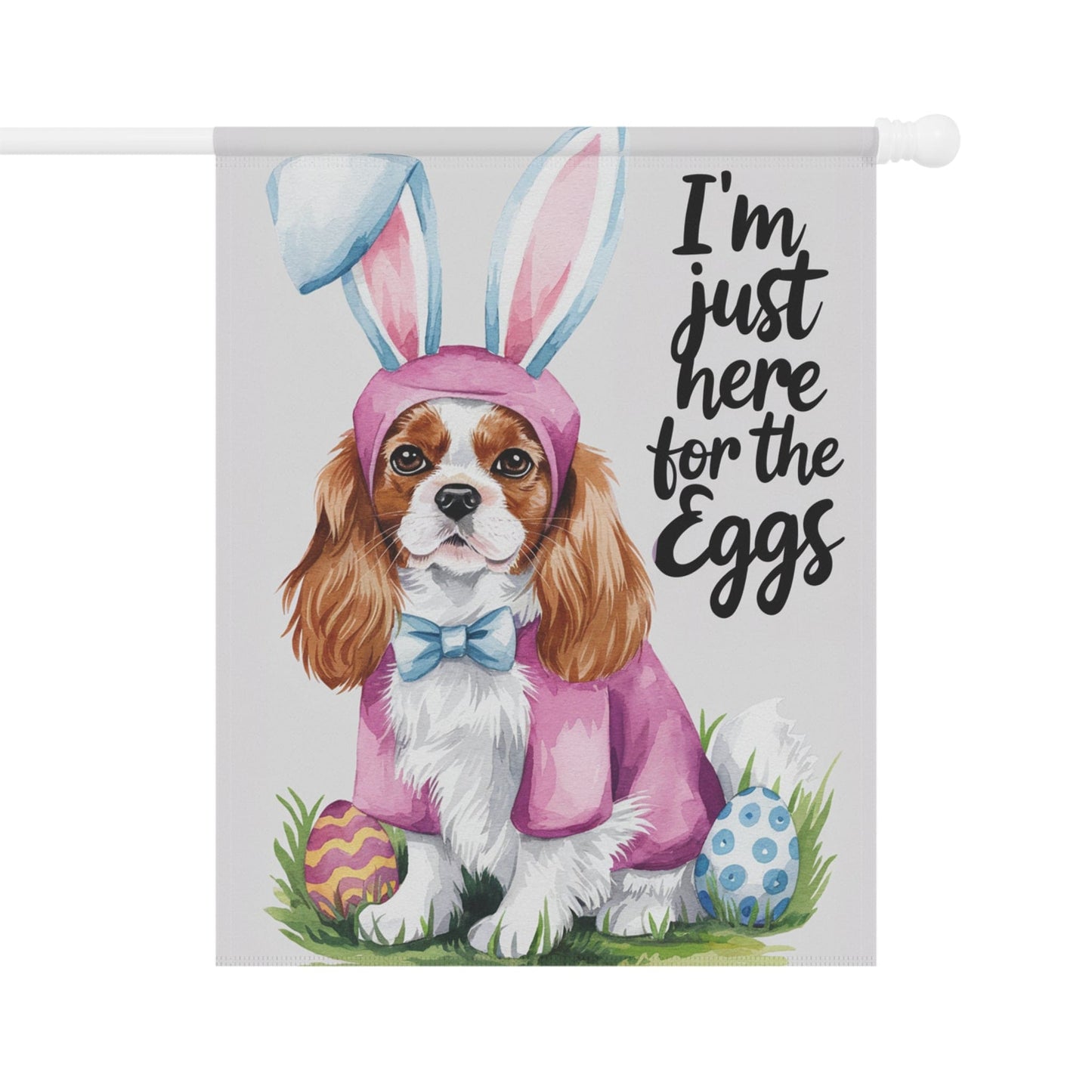 Printify Garden Flag Blenheim Cavalier King Charles Easter Garden Flag