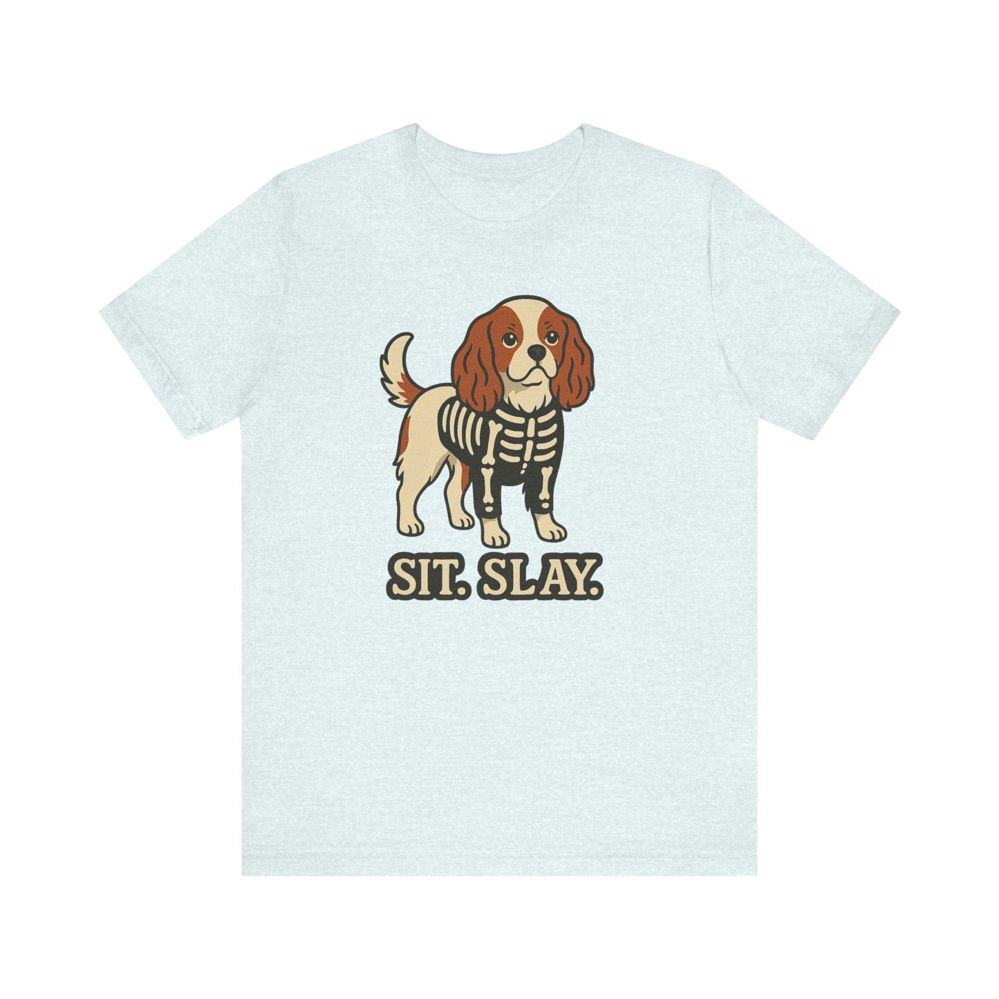 Printify T-Shirt Blenheim Cavalier King Charles Stay. Slay. Halloween TShirt