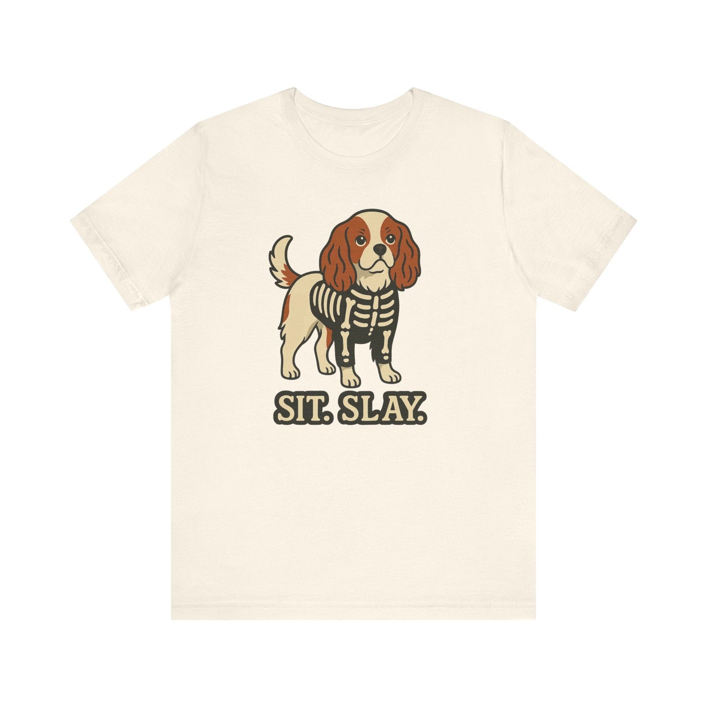 Printify T-Shirt Blenheim Cavalier King Charles Stay. Slay. Halloween TShirt