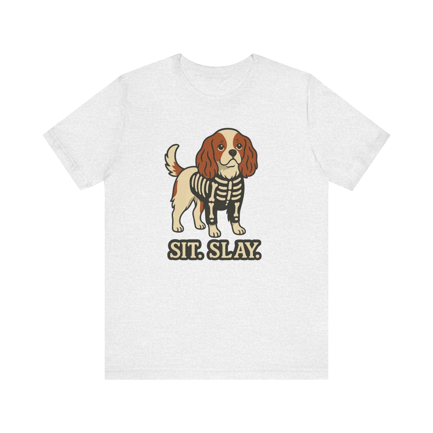 Printify T-Shirt Blenheim Cavalier King Charles Stay. Slay. Halloween TShirt