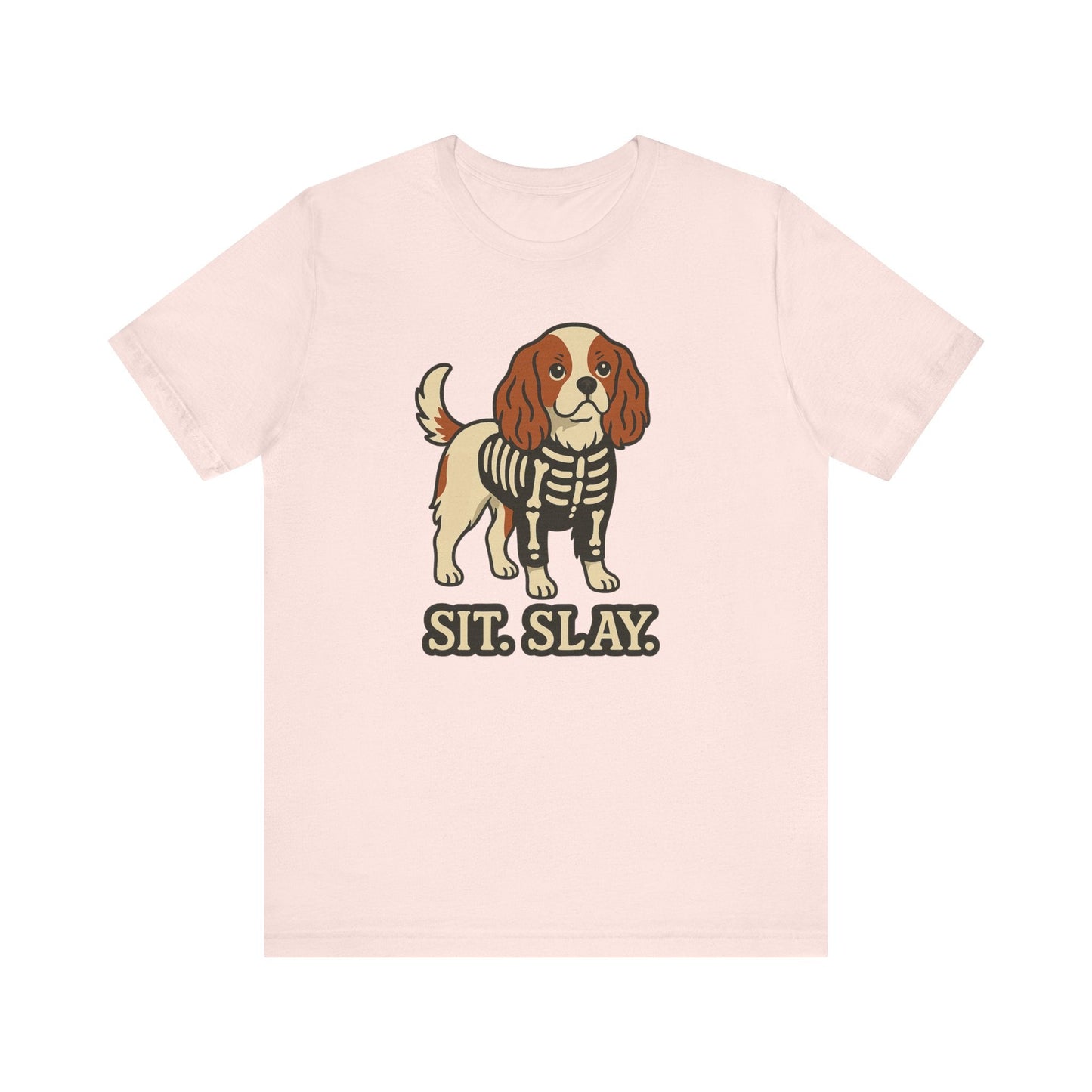 Printify T-Shirt Blenheim Cavalier King Charles Stay. Slay. Halloween TShirt