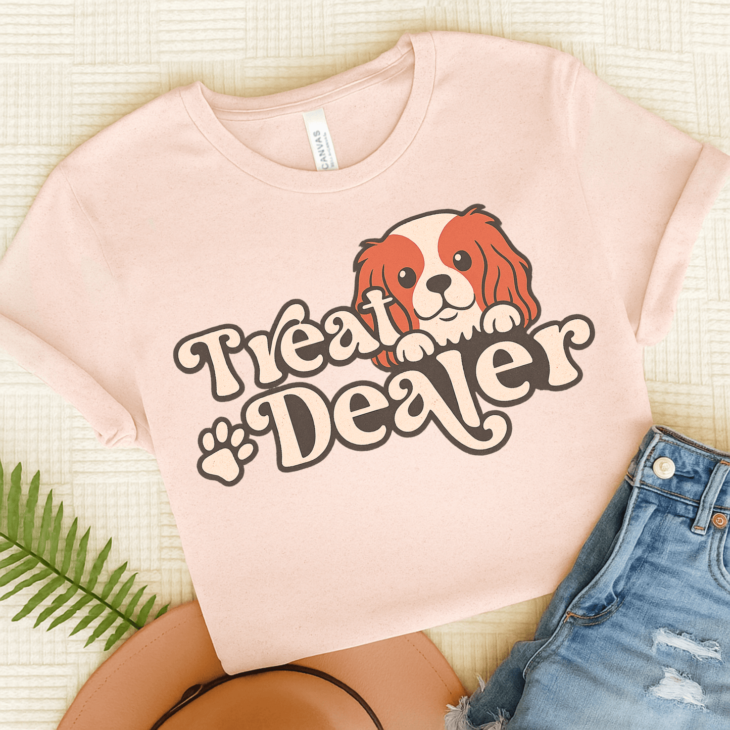 Printify T-Shirt Soft Pink / S Blenheim Cavalier King Charles Treat Dealer TShirt
