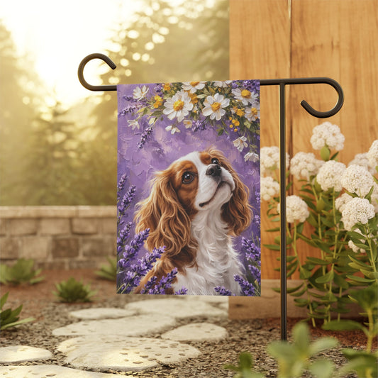 Personalized Cavalier Lavender Garden Flag