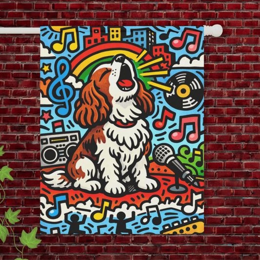 Personalized Cavalier Music Lover Garden Flag 24.5'' × 32''