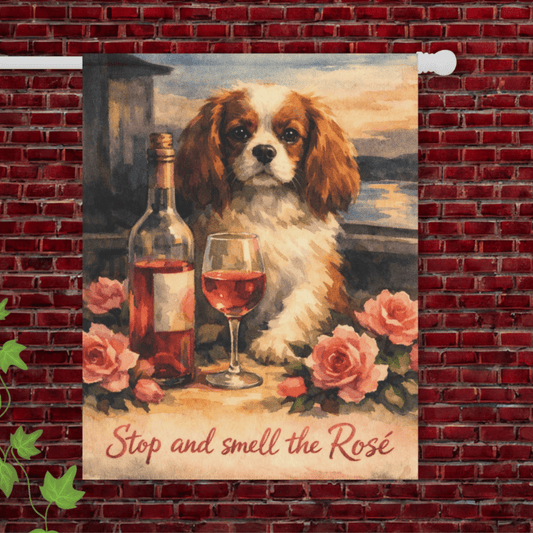 Personalized Cavalier Rosé Garden Flag 24.5'' × 32''