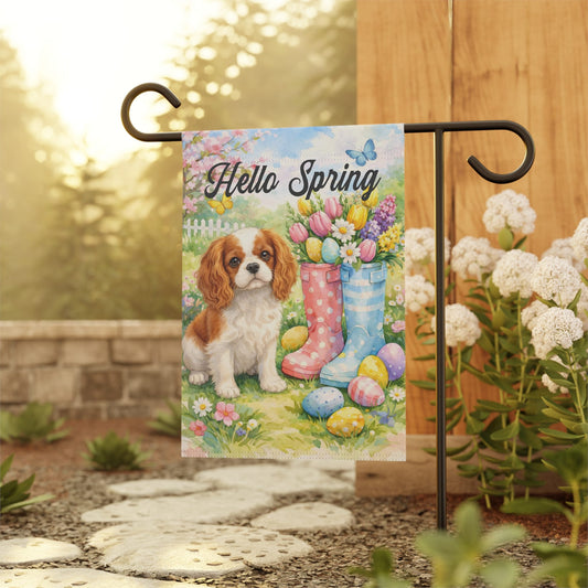 Personalized Cavalier Spring Rain Boots Yard Flag