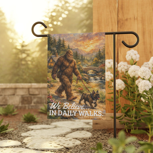 Personalized French Bulldog Bigfoot Garden Flag