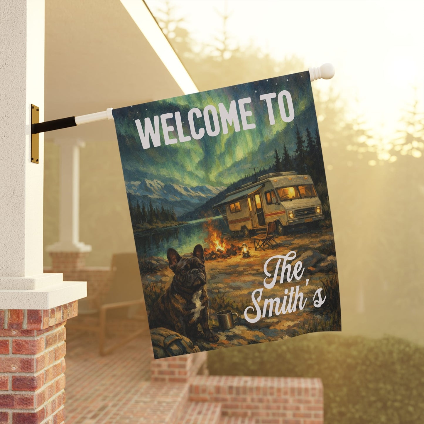 Brindle Frenchie RV Custom Garden Flag
