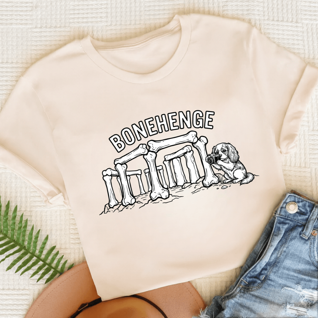 Cavalier Bonehenge Unisex TShirt Natural