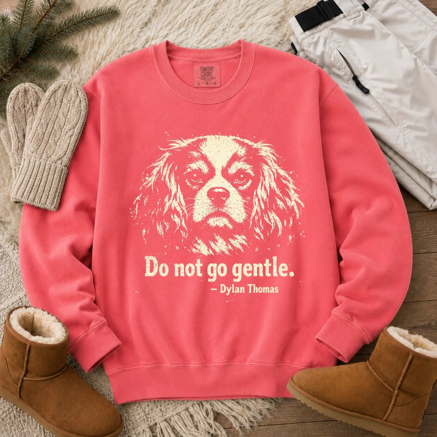 Cavalier Dylan Thomas Poetry Books Unisex Sweatshirt Watermelon