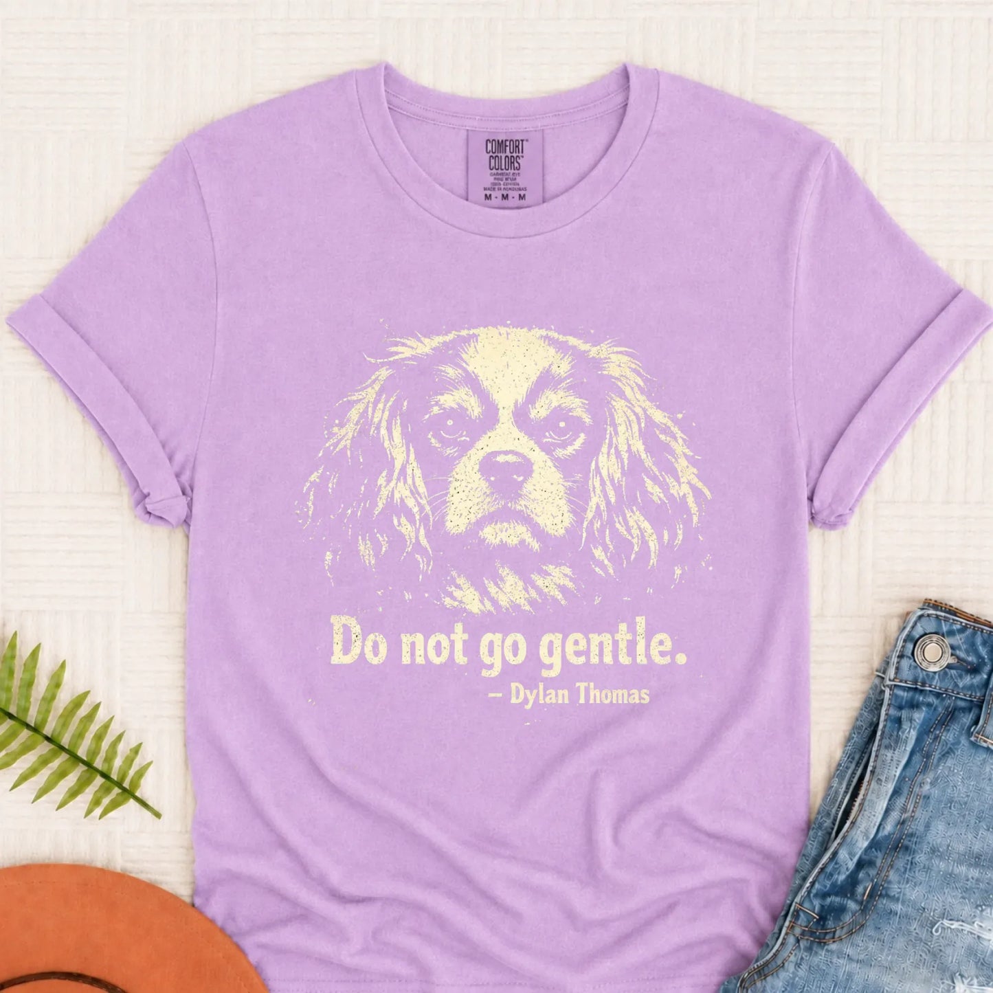 Cavalier Dylan Thomas Poetry Books Unisex TShirt Orchid