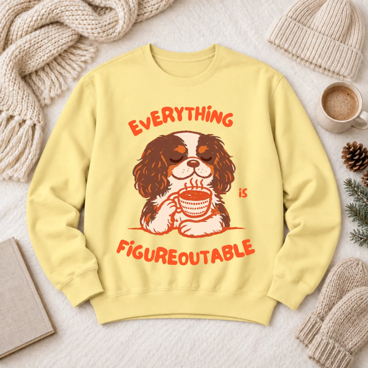 Cavalier Figureoutable Coffee Unisex Sweatshirt Butter