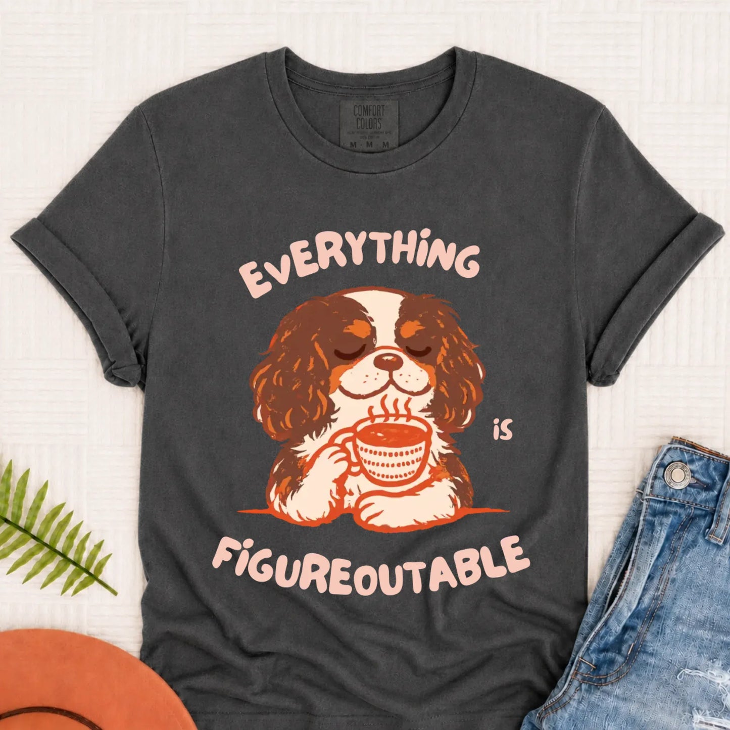Cavalier Figureoutable Coffee Unisex Tshirt Pepper