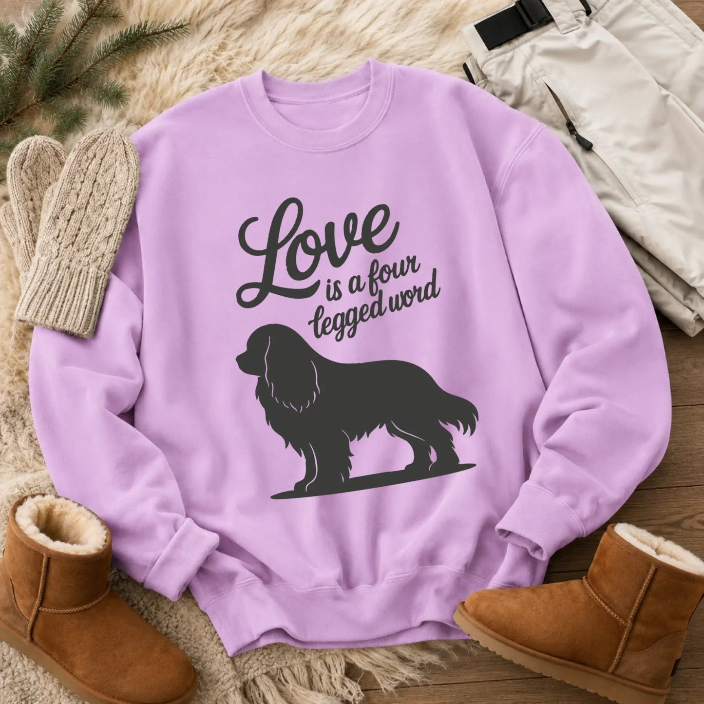Sweatshirt Orchid / S Cavalier Four Legged Word Unisex Sweatshirt