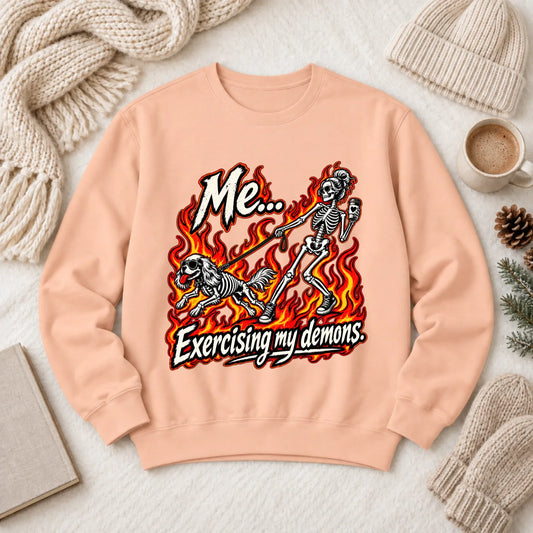 Cavalier Funny Demons Halloween Unisex Sweatshirt Peachy