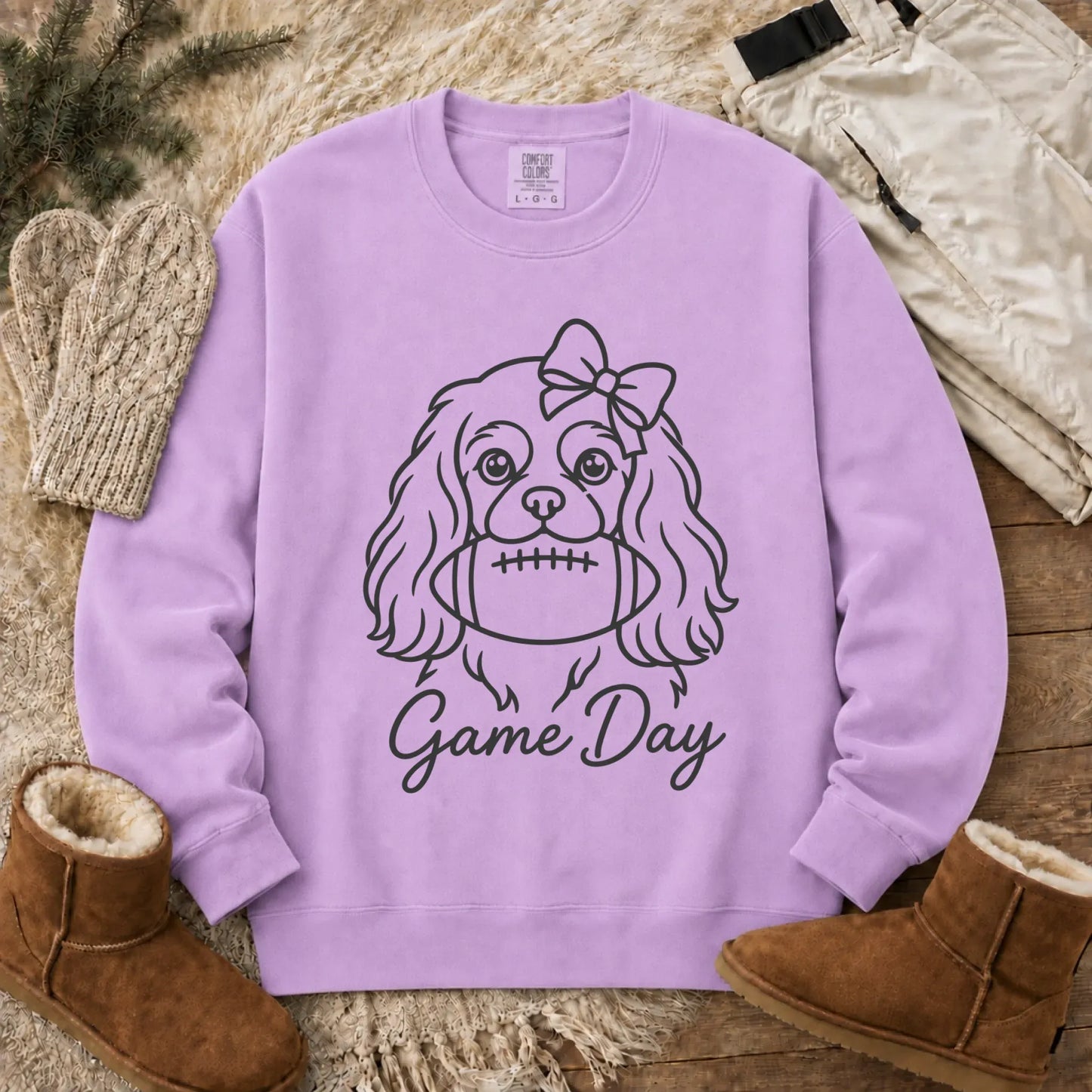 Cavalier Game Day Minimalist Unisex Sweatshirt Orchid