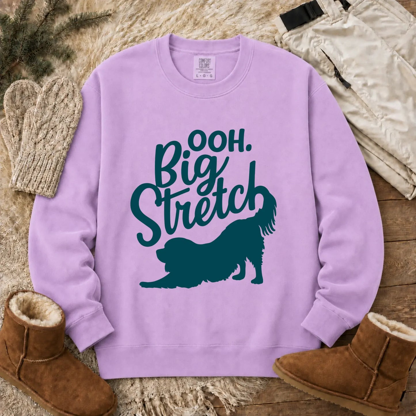 Cavalier King Charles Big Stretch Yoga Unisex Sweatshirt Orchid