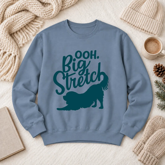 Cavalier King Charles Big Stretch Yoga Unisex Sweatshirt Blue Jean