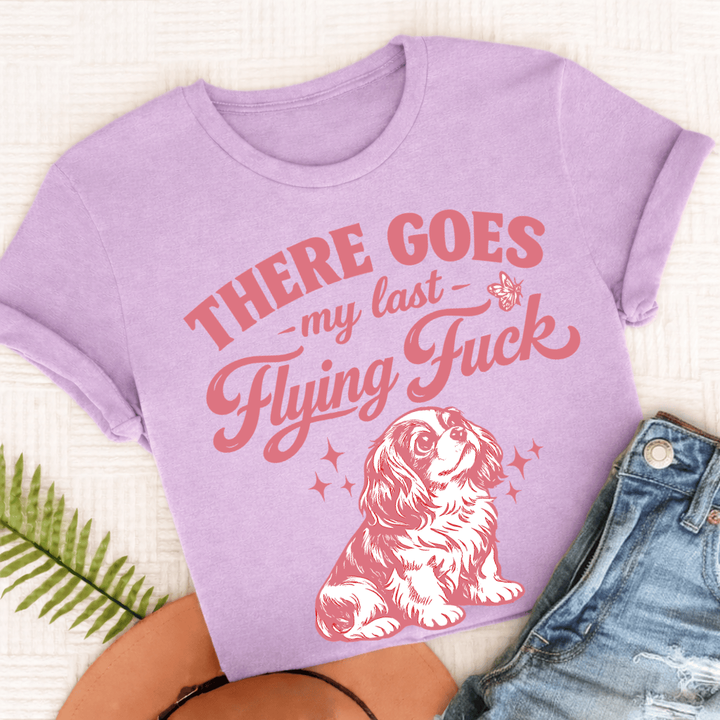 Cavalier King Charles Last Flying Unisex TShirt Comfort Colors Orchid