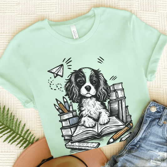 Cavalier 1st Day of School Unisex TShirt Heather Mint