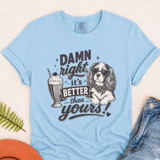 Cavalier King Charles Milkshake Unisex TShirt Chambray