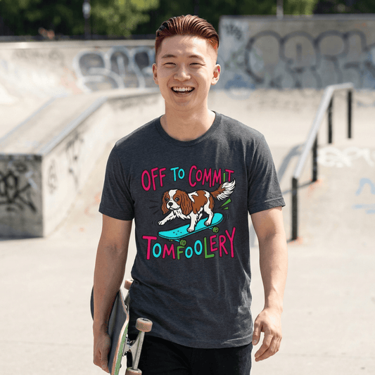 Personalized Cavalier Skateboarding Unisex TShirt