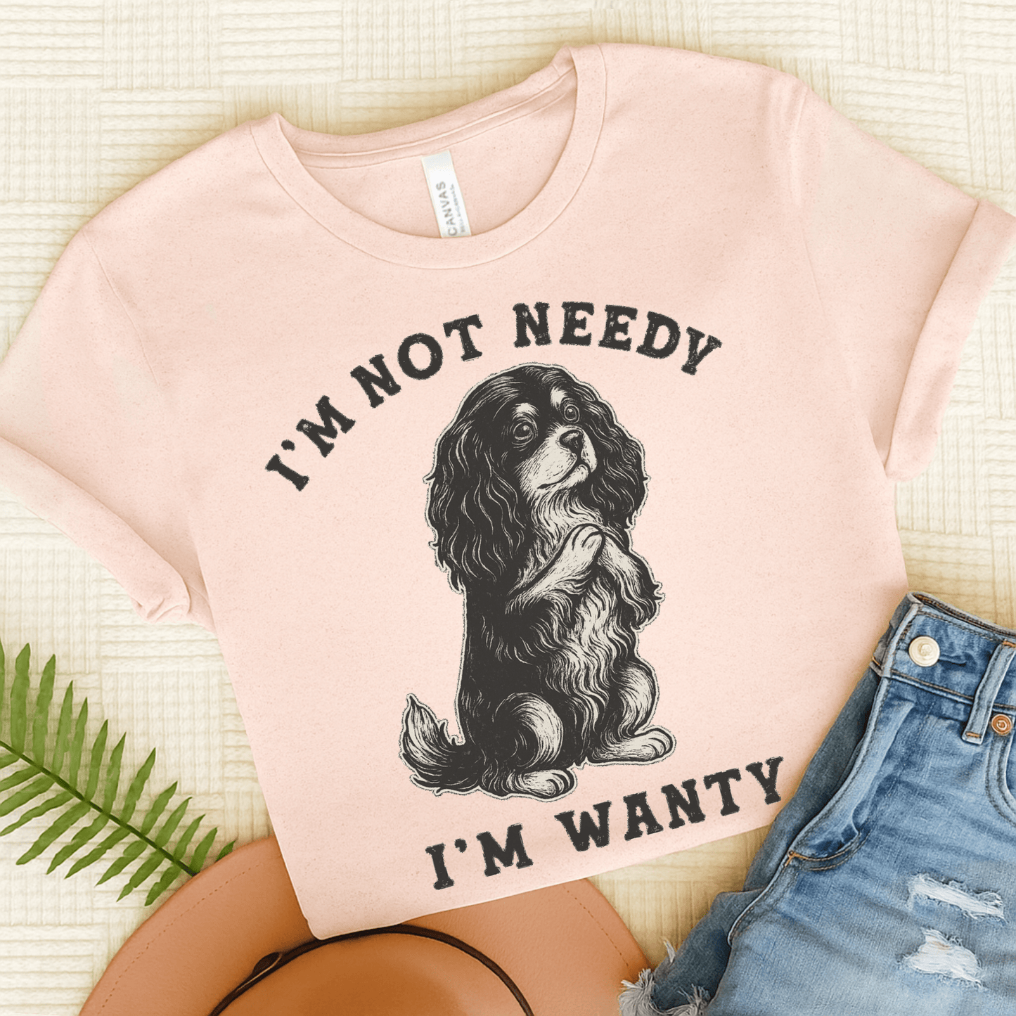 Printify T-Shirt Soft Pink / S Cavalier King Charles Wanty TShirt