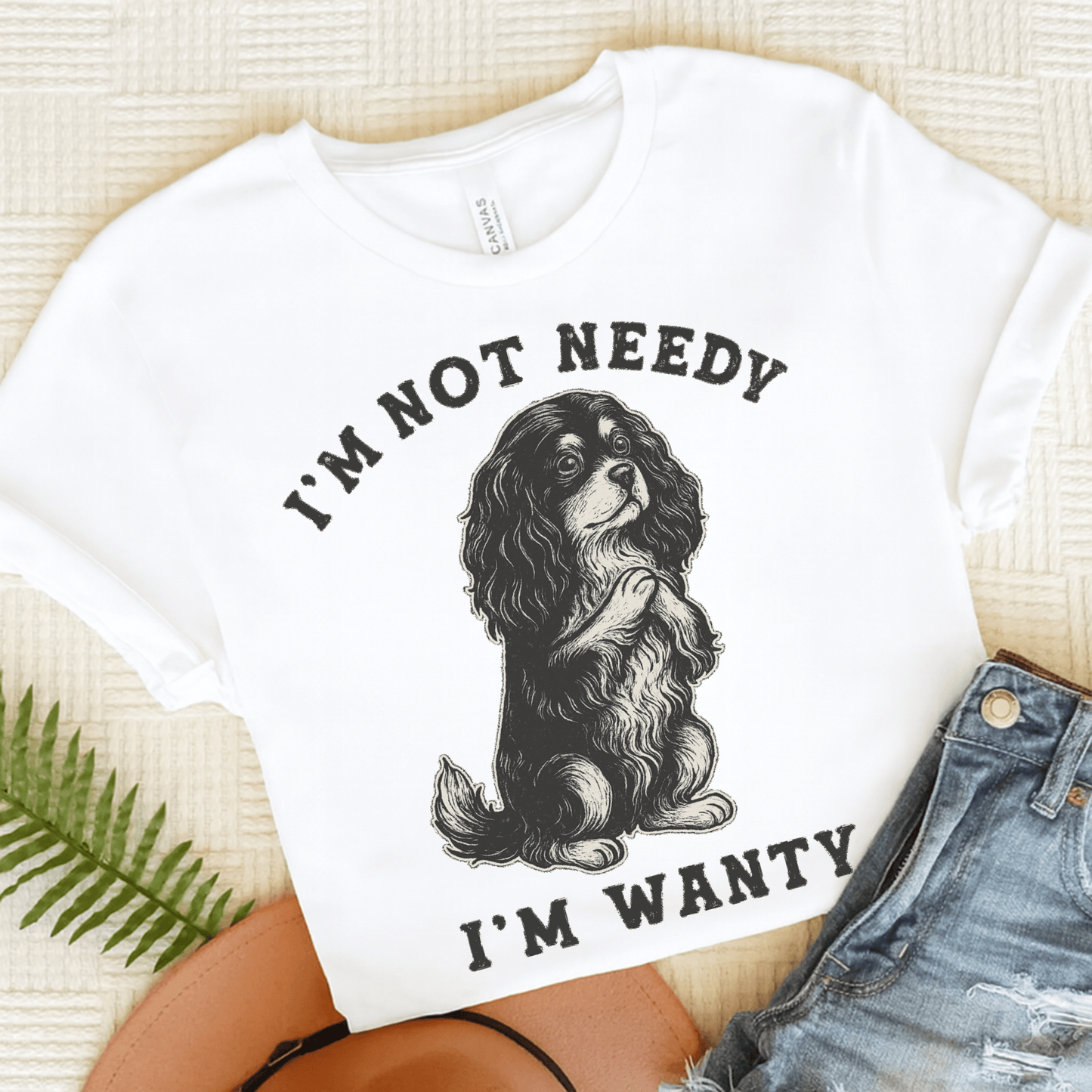 Printify T-Shirt White / S Cavalier King Charles Wanty TShirt