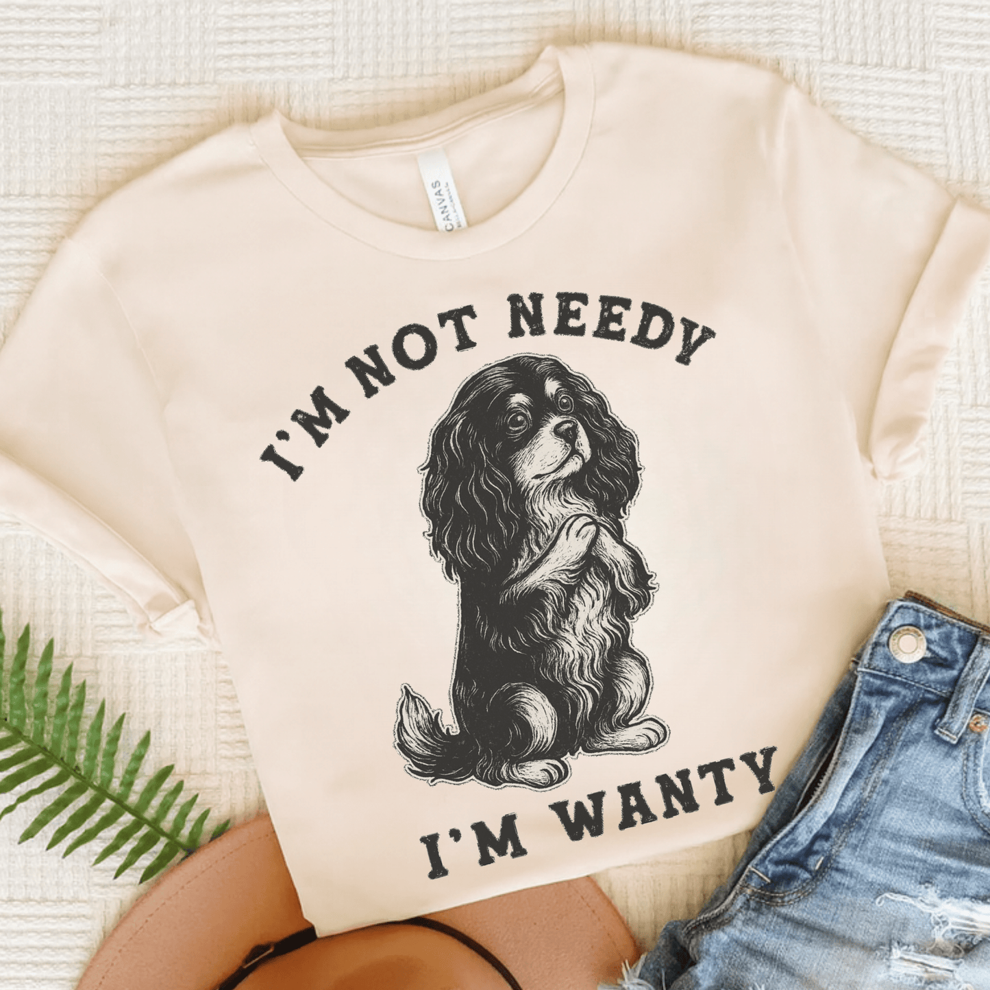 Printify T-Shirt Natural / S Cavalier King Charles Wanty TShirt