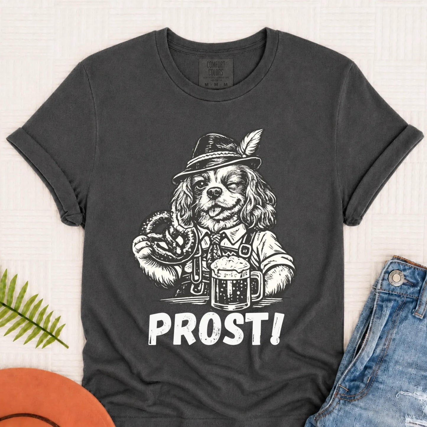 Cavalier King Germany Oktoberfest Unisex TShirt Pepper