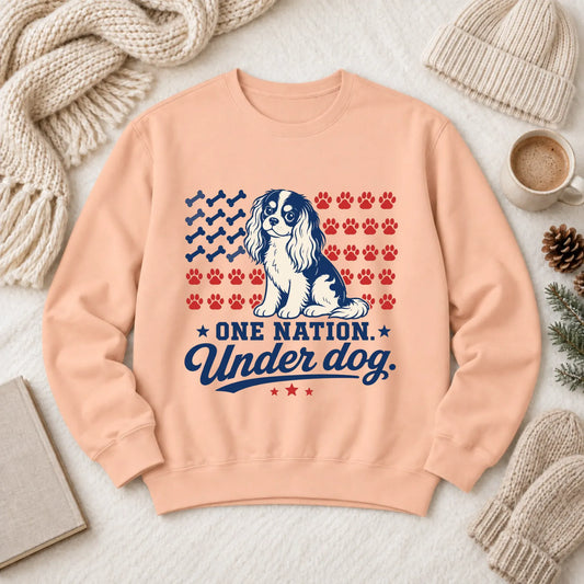 Cavalier One Nation USA Unisex Sweatshirt Peachy