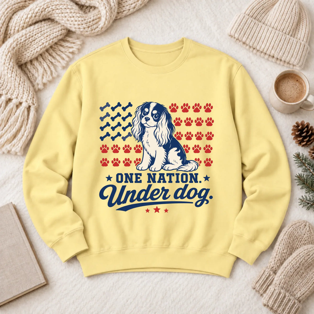 Cavalier One Nation USA Unisex Sweatshirt Butter