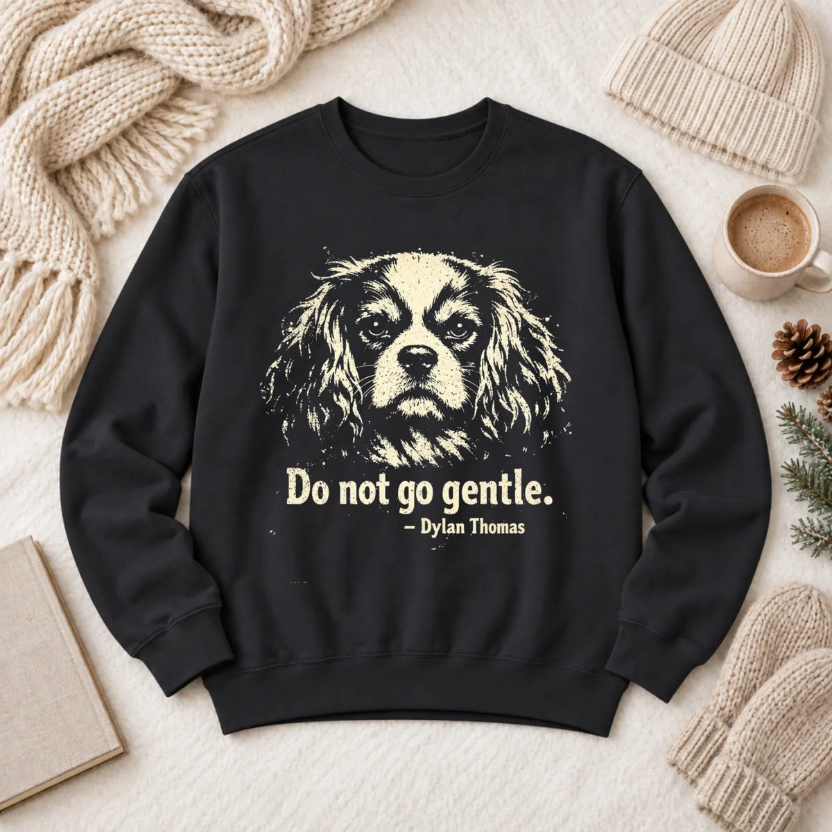 Cavalier Poetry Poem Books Unisex Sweatshirt Black