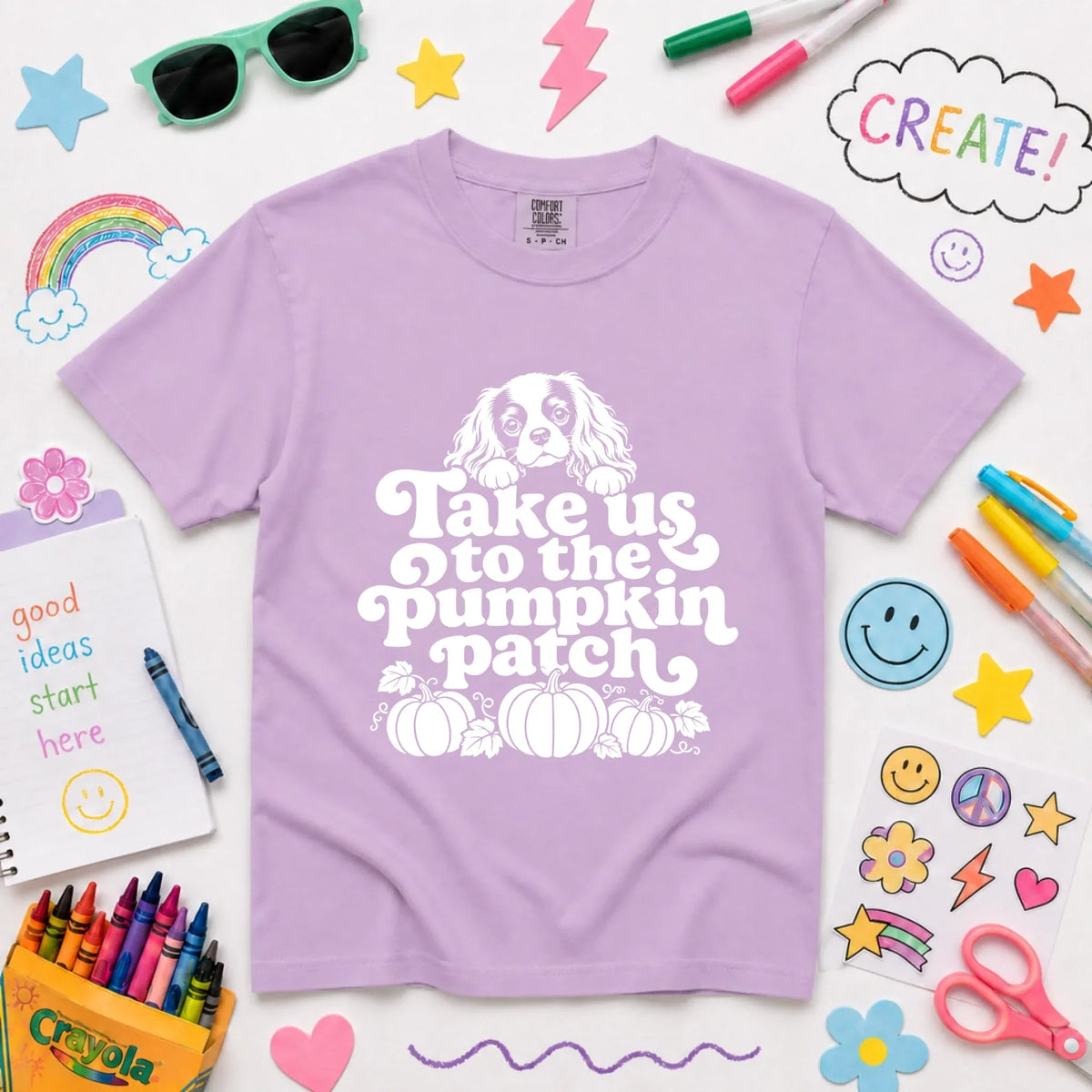 Cavalier Pumpkin Patch YOUTH Unisex TShirt NEW Youth Midweight Tee Orchid