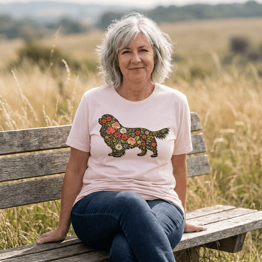 Cavalier Spring Floral Silhouette Unisex TShirt