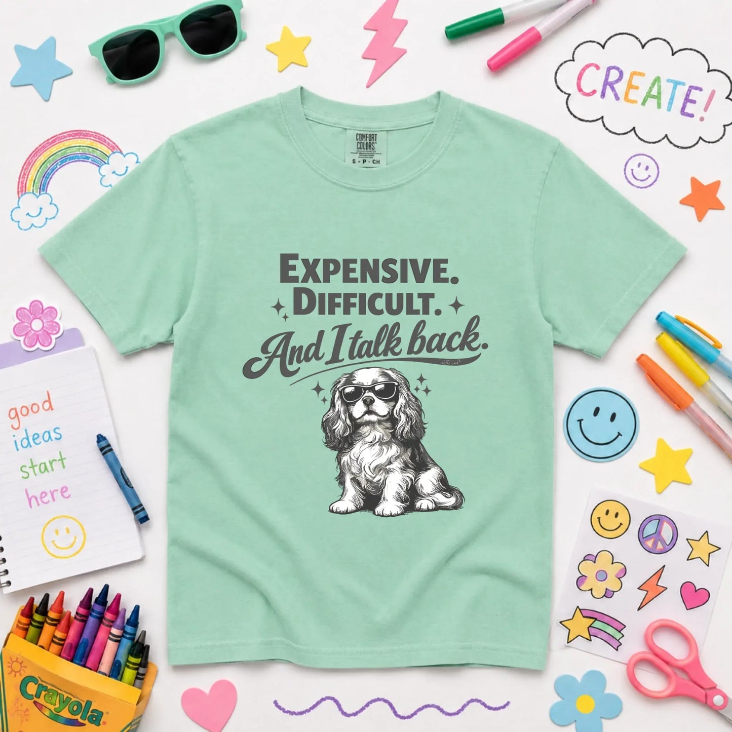 Cavalier Talk Back Funny Unisex YOUTH TShirt Island Reef