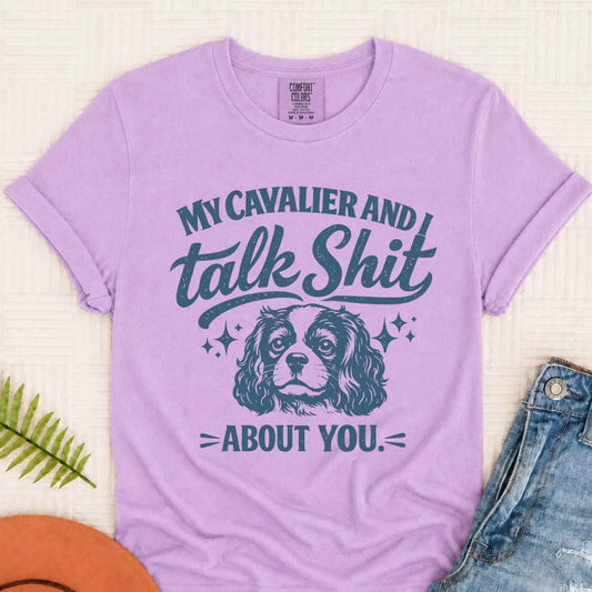 Cavalier Talk Crap Funny Snark Unisex TShirt Orchid