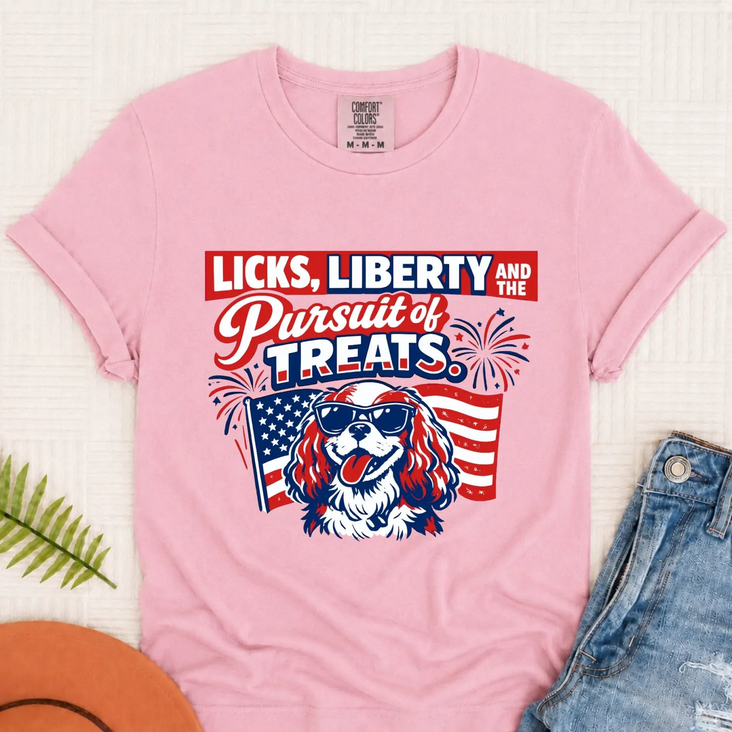 Cavalier USA Licks and Liberty Unisex TShirt Blossom