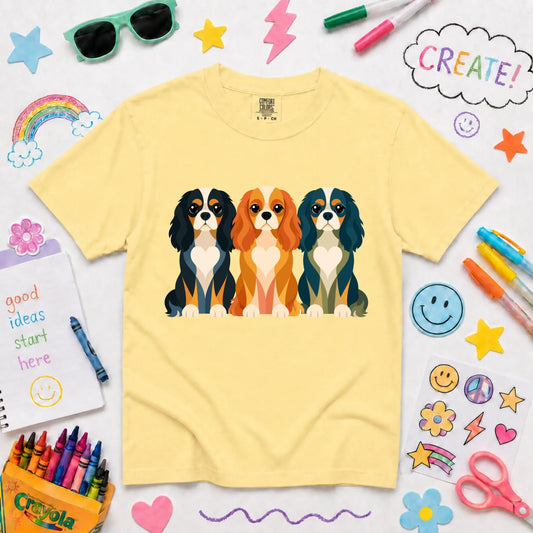Cavalier YOUTH Little Hearts Unisex TShirt Butter