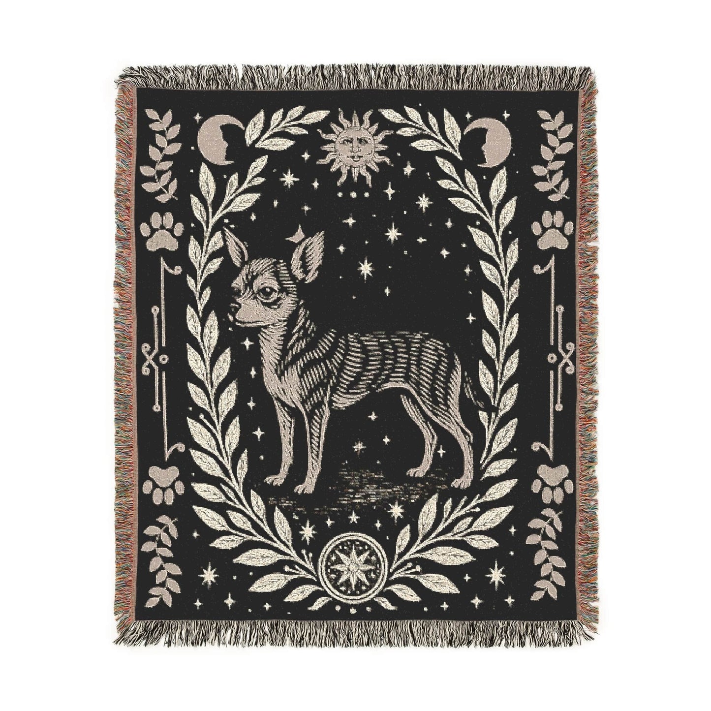 Printify Blanket Chihuahua Celestial Woven Blanket