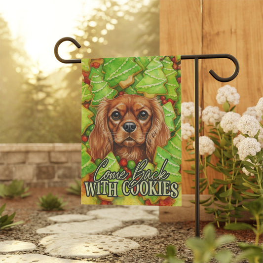 Personalized Christmas Cookies Cavalier Garden Flag