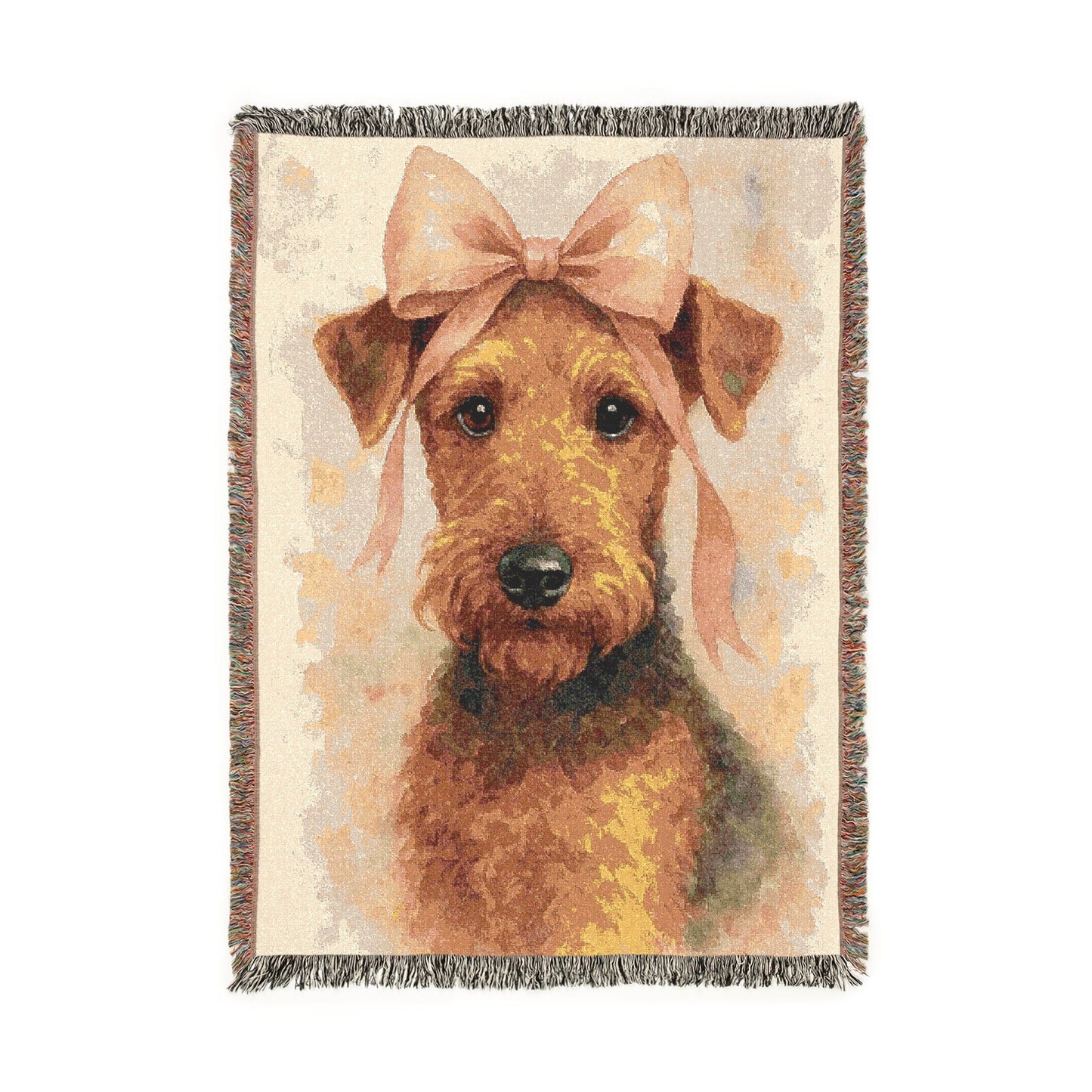 Printify Home Decor Coquette Pet Woven Blanket, Pink Feminine Dog Throw Birthday, Housewarming, Fun Home Accent