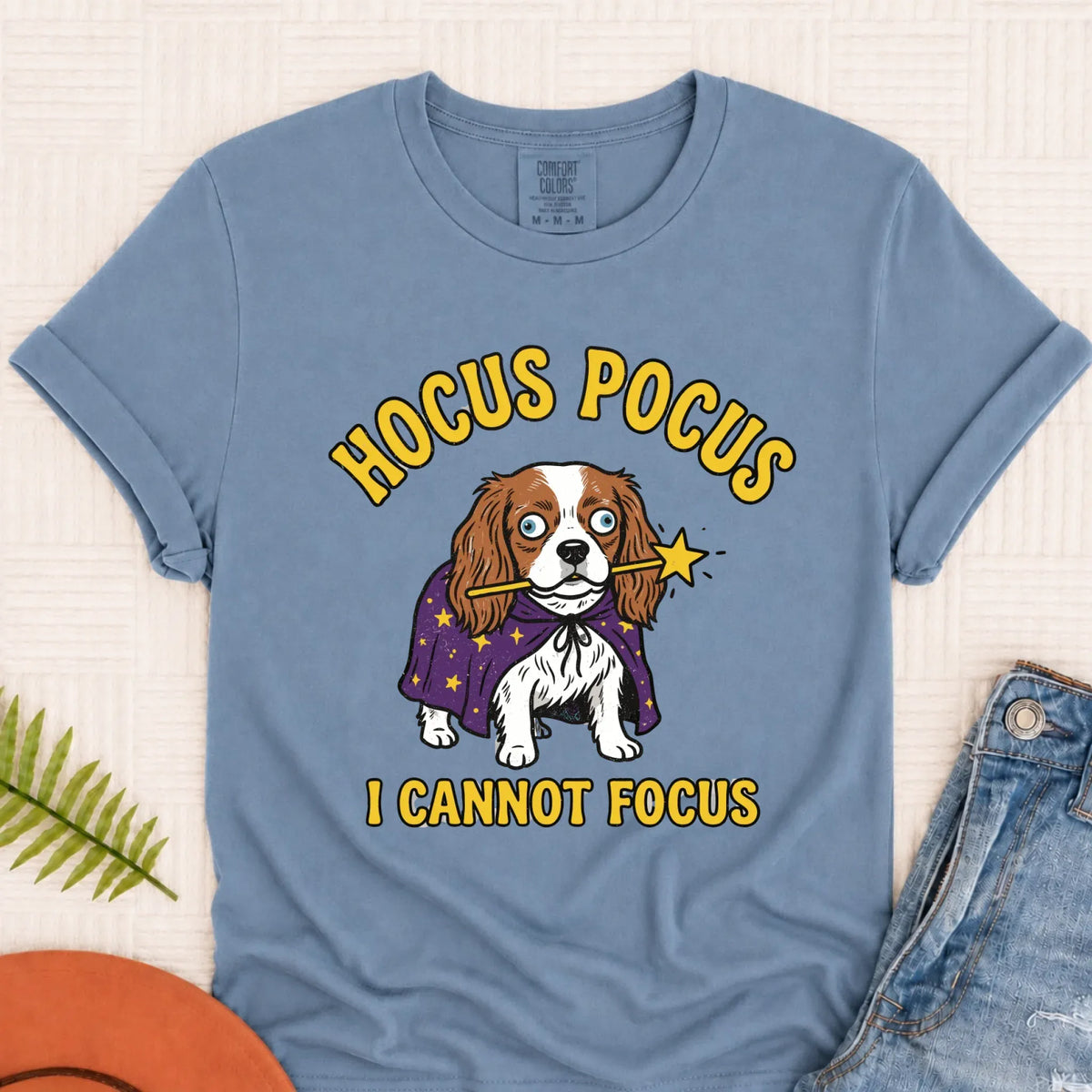 Custom Cavalier ADHD Hocus Pocus Unisex TShirt Monster Dark 1717 Blue Jean