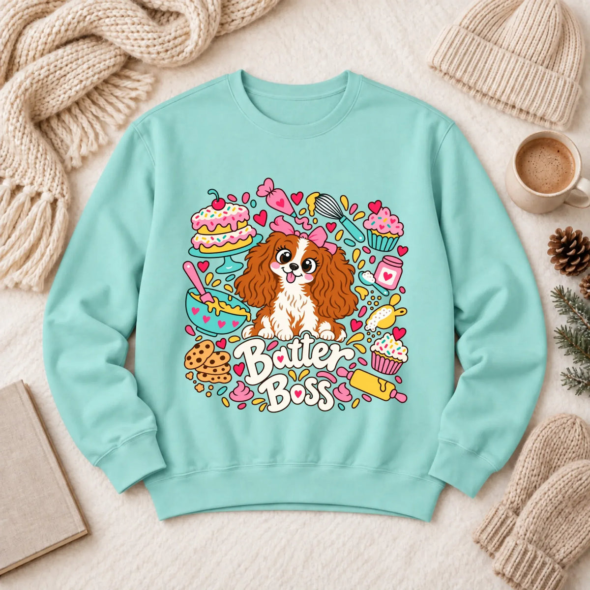 Custom Cavalier Baker Baking Unisex Sweatshirt Chalky Mint