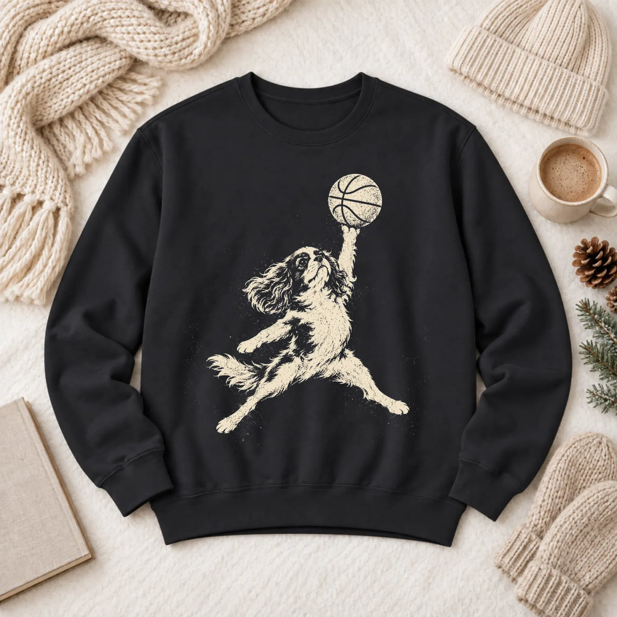 Sweatshirt Black / S Custom Cavalier Basketball Slam Dunk Unisex Sweatshirt
