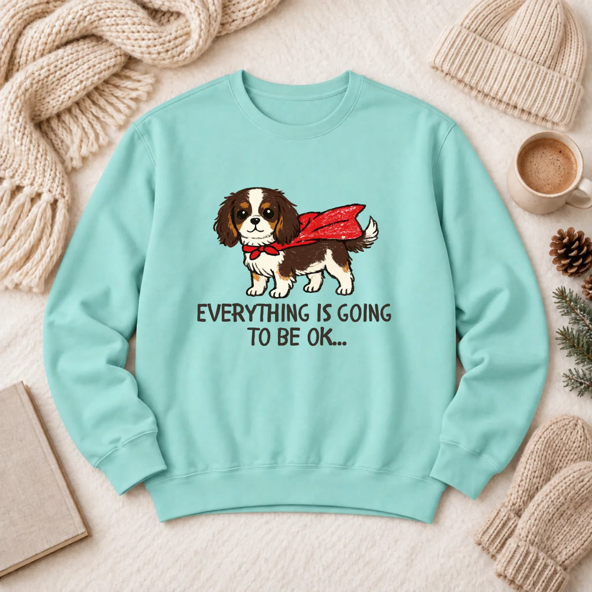 Custom Cavalier Children's Nurse Unisex Sweatshirt 1466 LW Sweatshirt Light Chalky Mint