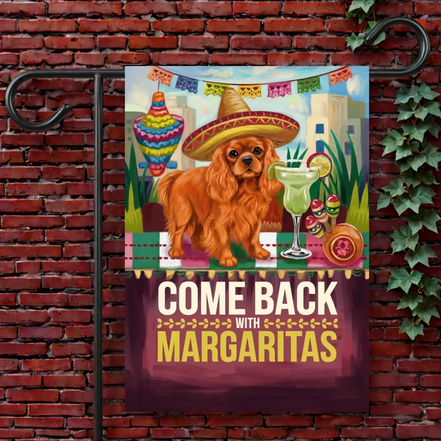 Garden Flag 12'' × 18'' Custom Cavalier Cinco de Mayo Garden Flag