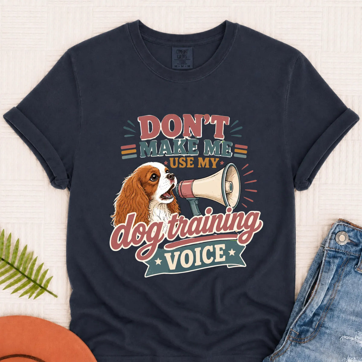 Custom Cavalier Dog Training Voice Unisex TShirt Pepper 3XL