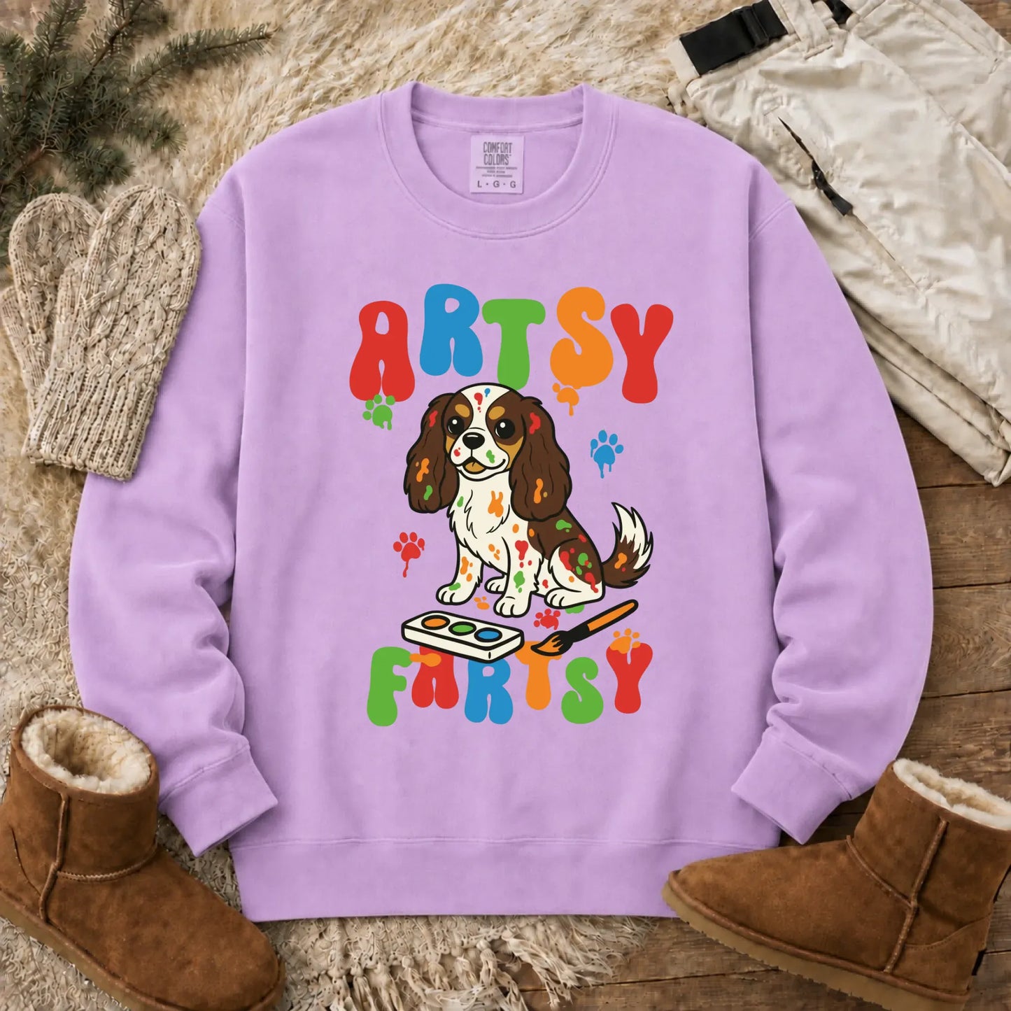 Sweatshirt Orchid / S Custom Cavalier Funny Artist Painter Unisex Sweatshirt