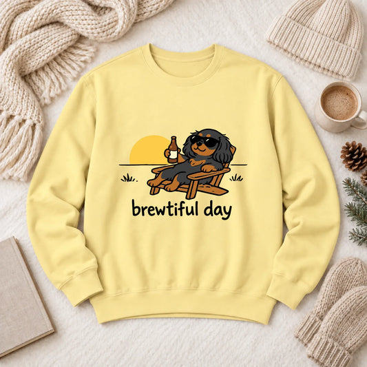 Custom Cavalier Funny Beer Unisex Sweatshirt Butter